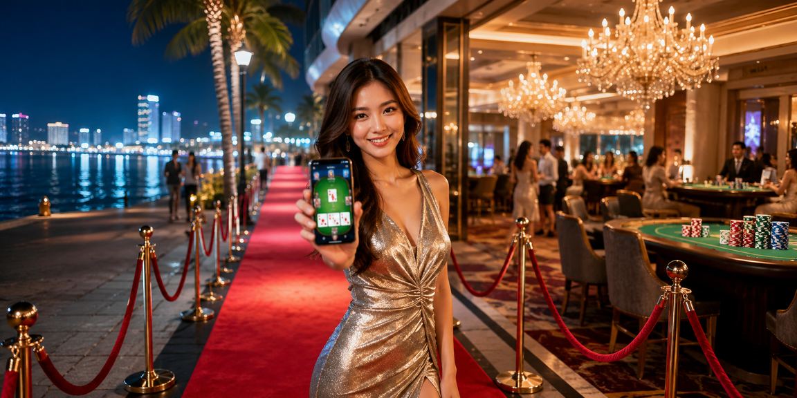 Malay-styled card and casino gaming atmosphere in Penang at night