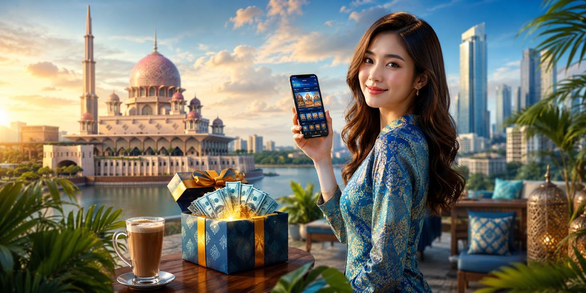Online casino gaming on a smartphone in Putrajaya against a modern night backdrop
